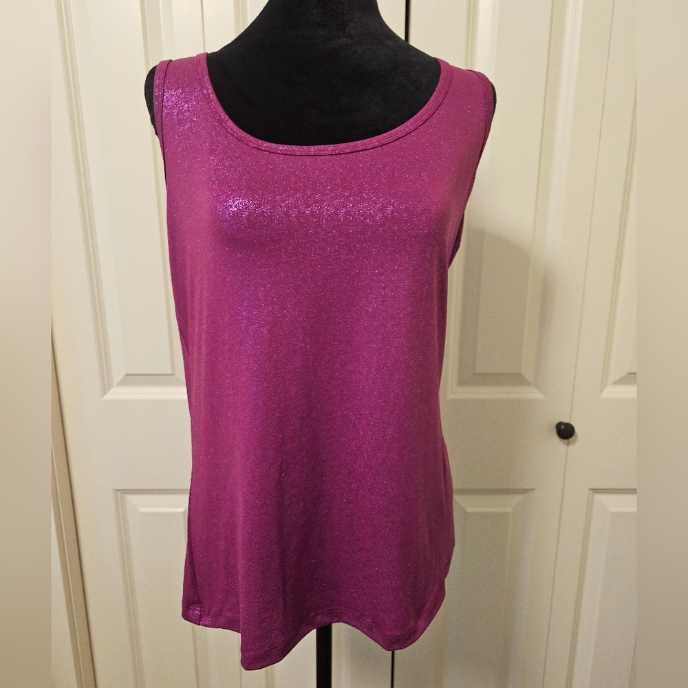 Reitmans Purple Shimmery Sparkly Sleeveless Tank Top SZ M